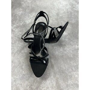 INC International Concepts Black Rhinestone Strappy Sandals – Size 8M – New